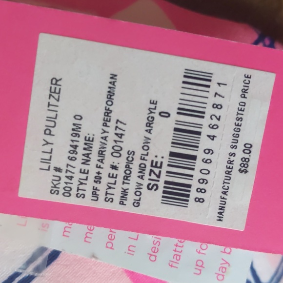 Lilly Pulitzer Fairway Performance Shorts Pink Tropics Glow & Flow Argyle - Picture 9 of 16